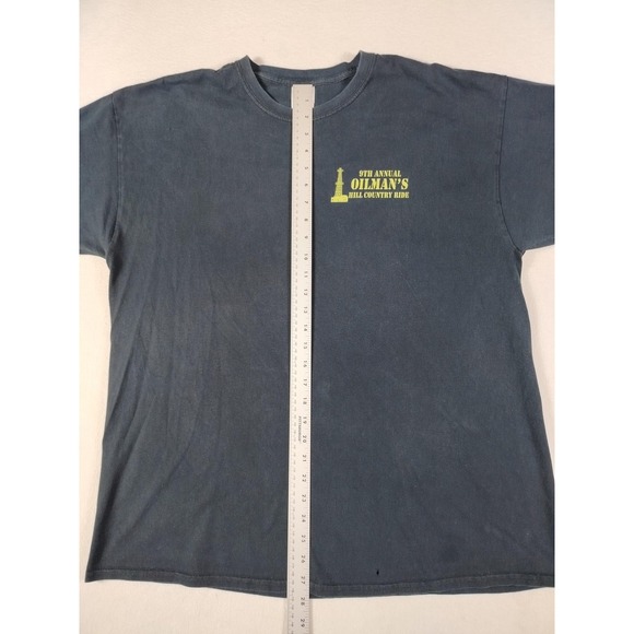 Gildan Oilman's Hill Country Ride Shirt Mens XL Black Motorcycle Bikercore Moto - Picture 8 of 11